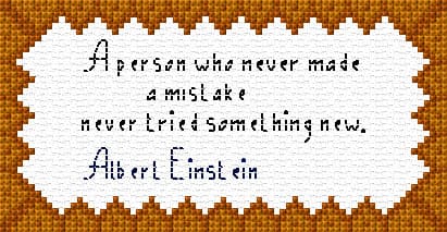 Albert Einstein Quote free cross-stitch pattern