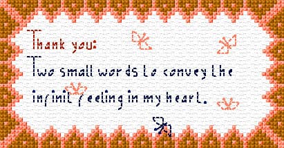 Thank You Card 1 free cross-stitch pattern