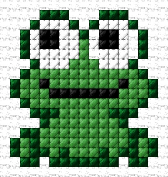 Frog free cross-stitch pattern