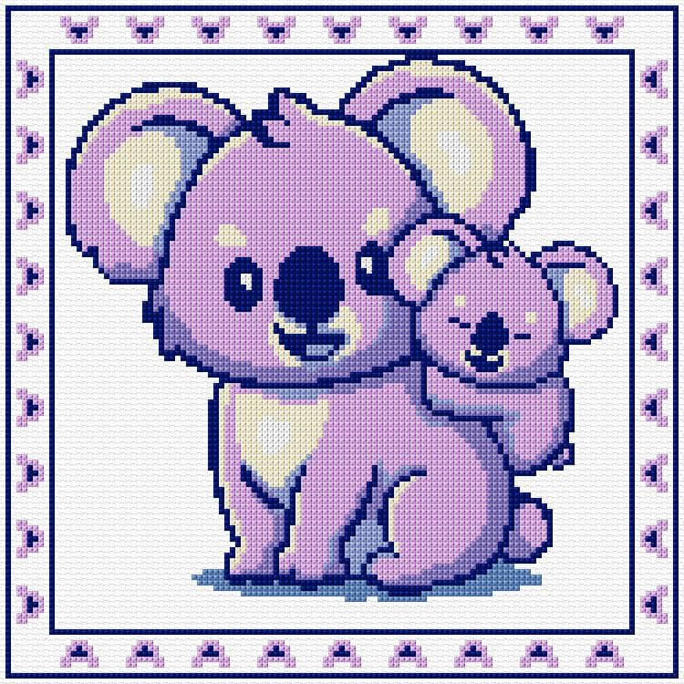 Sloth free cross-stitch pattern