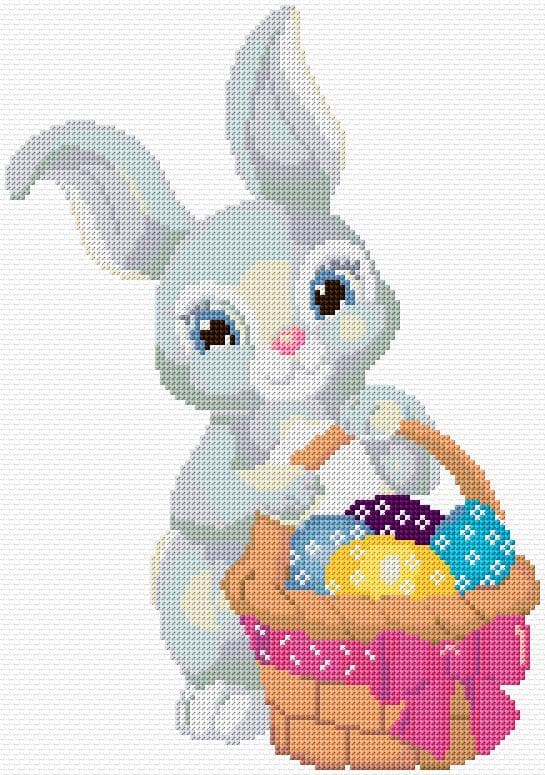 Happy Easter free cross-stitch pattern