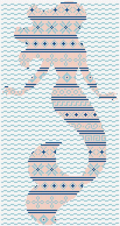 Mermaid free cross-stitch pattern