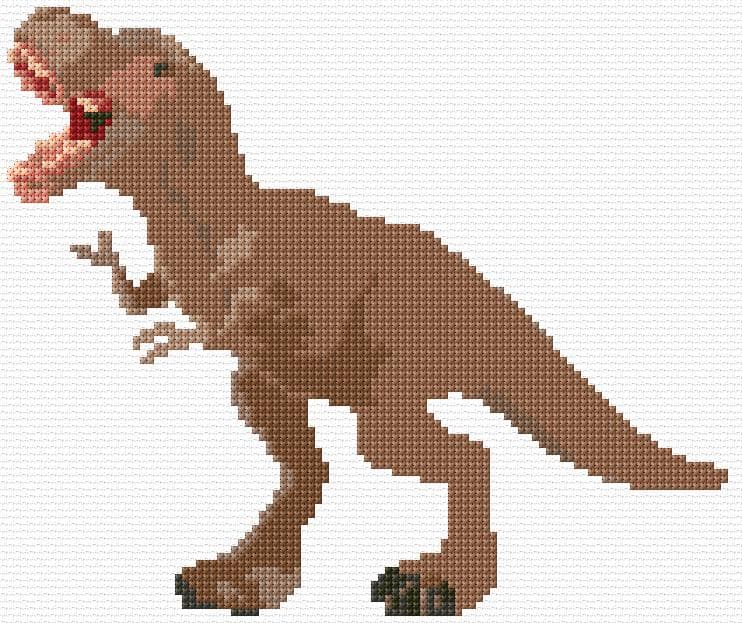 Tyrannosaurus Rex free cross-stitch pattern