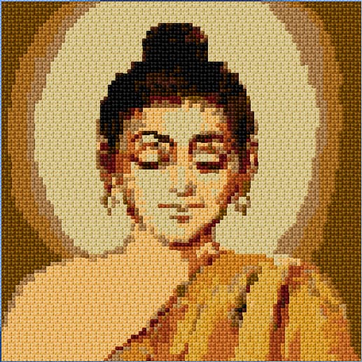 Buddha free cross-stitch pattern