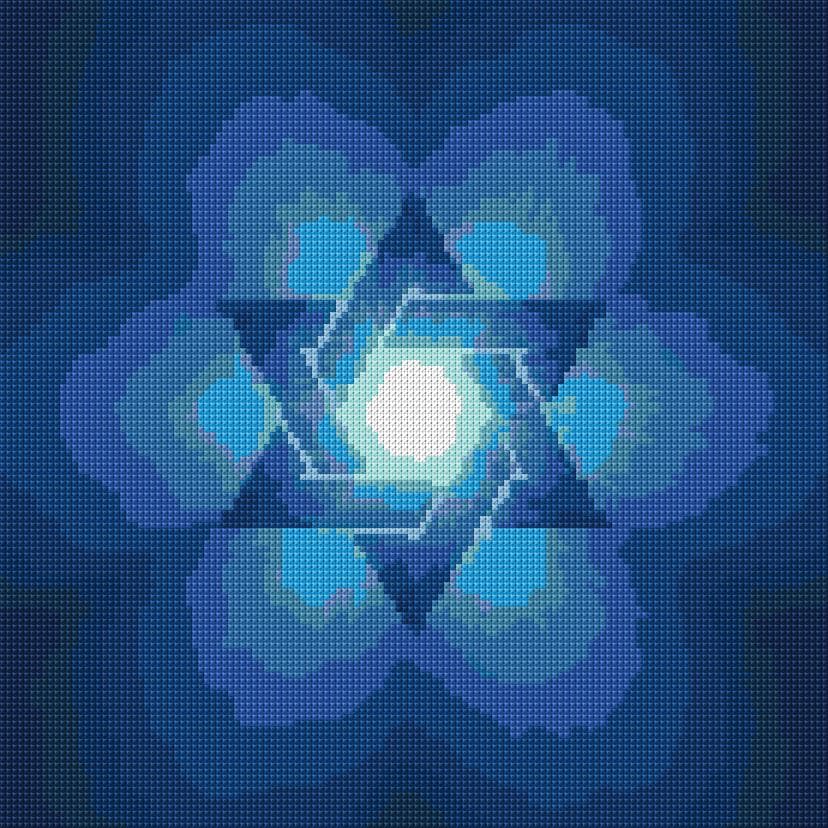 Star of David free cross-stitch pattern