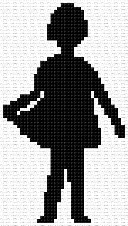 Girl free cross-stitch pattern