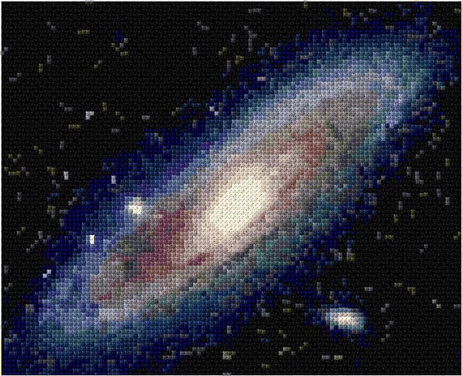 Galaxy free cross-stitch pattern
