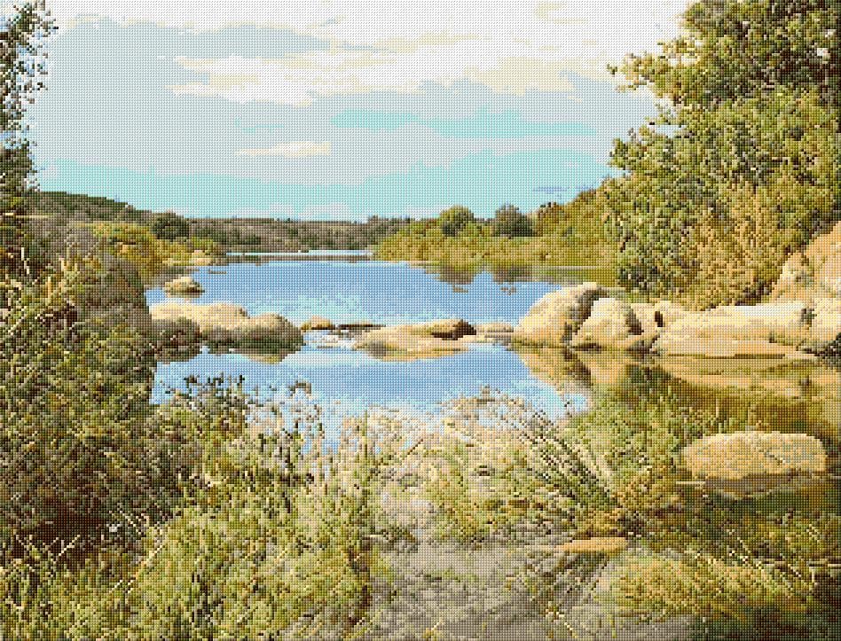 Ukrainian Landscape free cross-stitch pattern