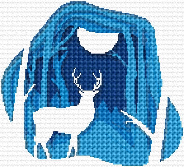 Northern Night free cross-stitch pattern