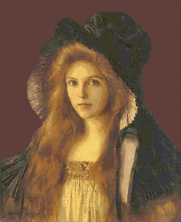 Beautiful Betty by Albert Lynch free cross-stitch pattern