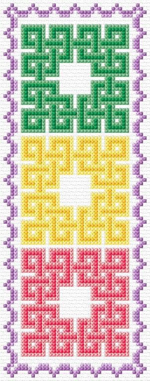 Bookmark free cross-stitch pattern