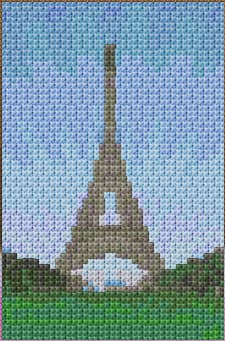 Eiffel Tower free cross-stitch pattern