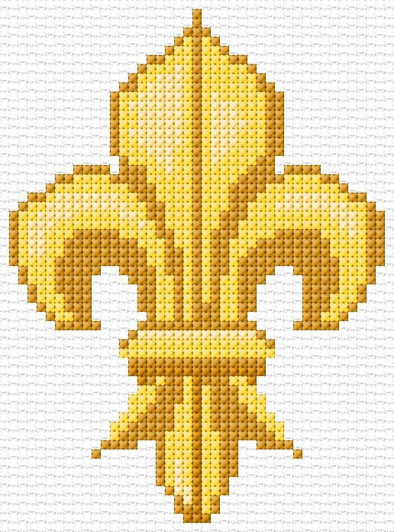 Fleur de Lis free cross-stitch pattern