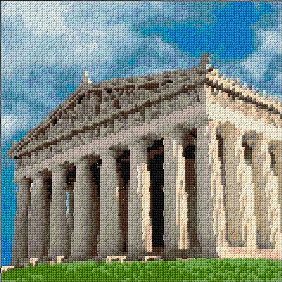 Akropolis free cross-stitch pattern