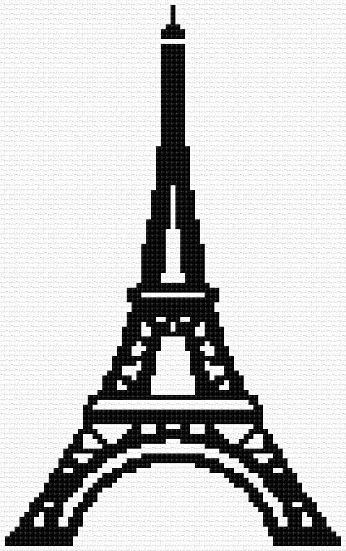 Eiffel Tower free cross-stitch pattern