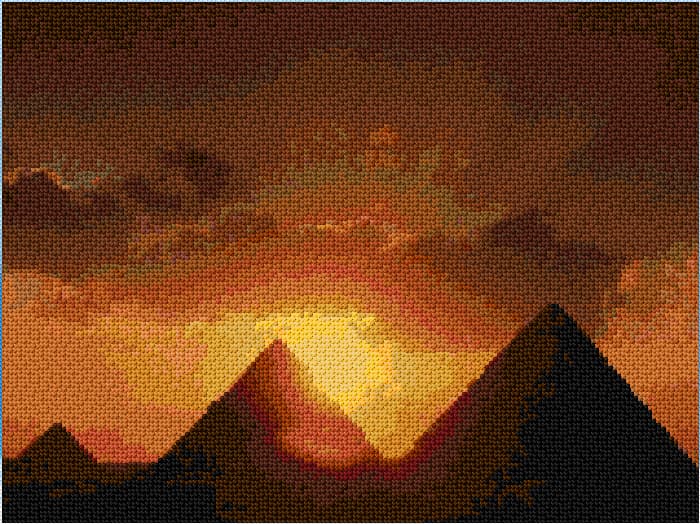 Egyptian Sunset free cross-stitch pattern