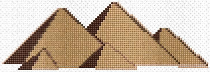 Pyramids free cross-stitch pattern